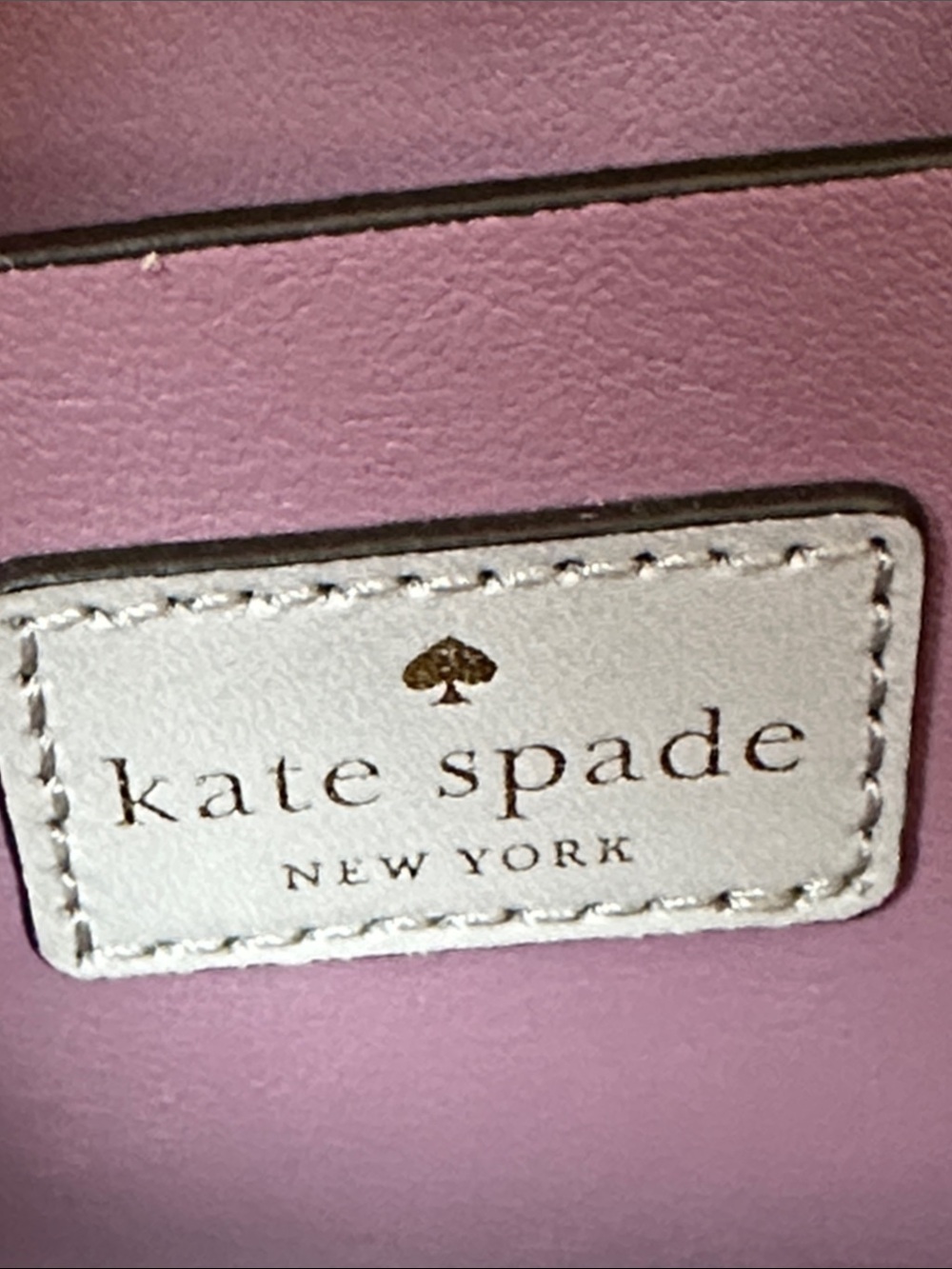 Like NEW Kate Spade Lavender Satchel with matching Long Strap - Picture 14 of 15